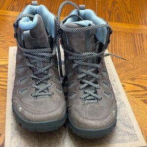 Women's Lace Up Boots in Brown and Gray